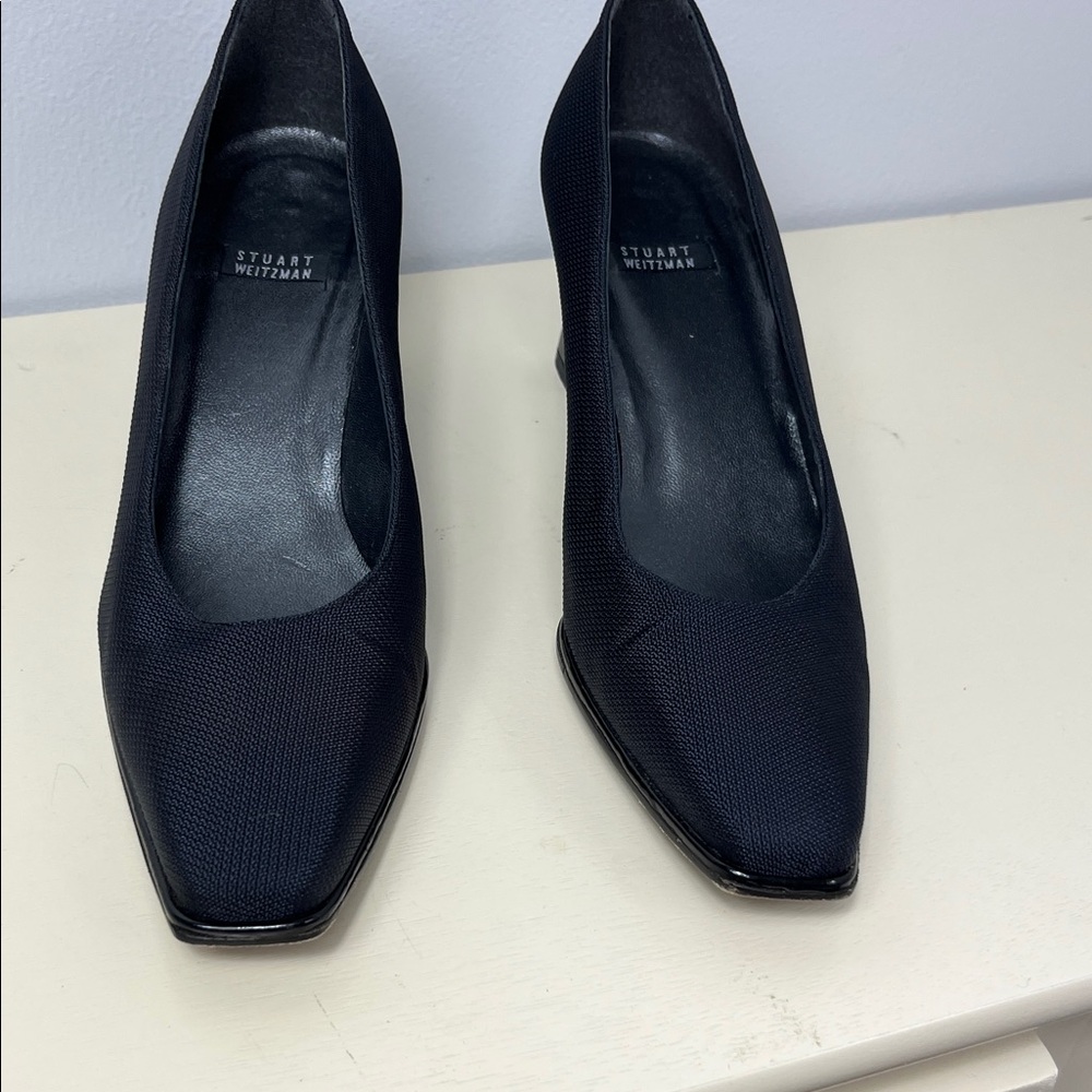 Stuart Weitzman Blue Textured Heels 7.5
